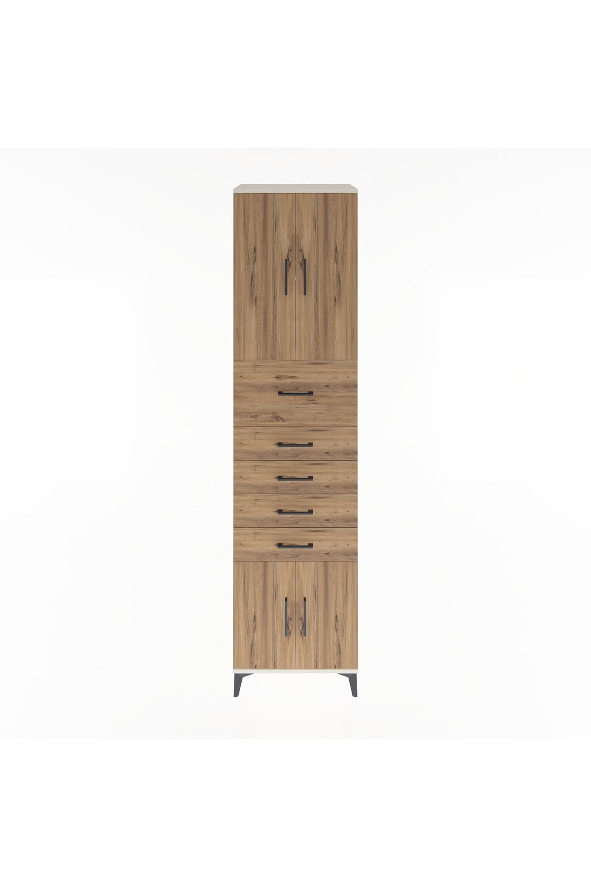Hyperion Dolap 2 Raflı 5 Çekmeceli 4 Kapaklı 60x44x243 - S65M040V3B