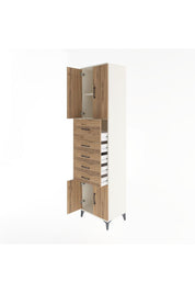 Hyperion Dolap 2 Raflı 5 Çekmeceli 4 Kapaklı 60x44x243 - S65M040V3B