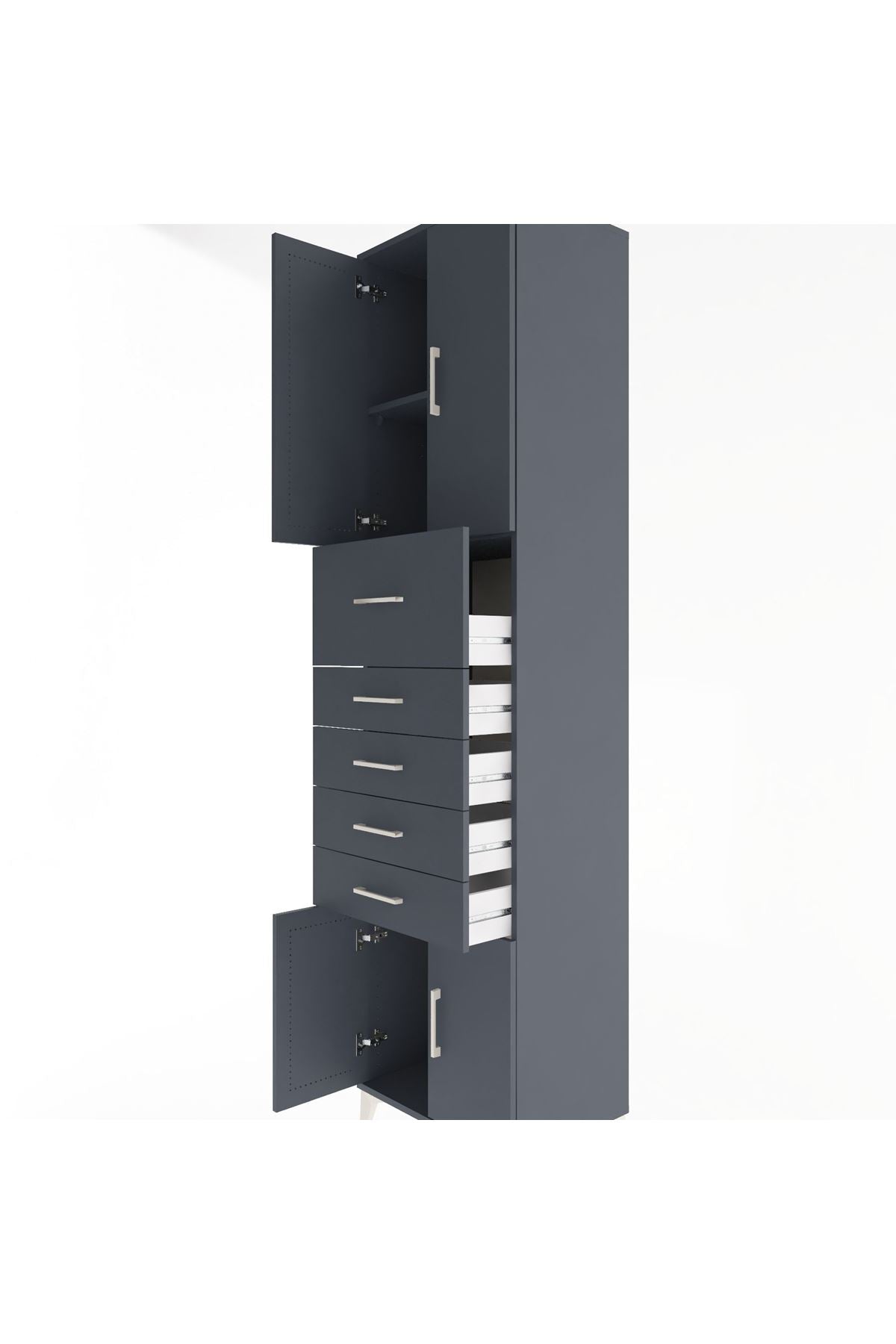 Hyperion Dolap 2 Raflı 5 Çekmeceli 4 Kapaklı 60x44x243 - S65M040V5B