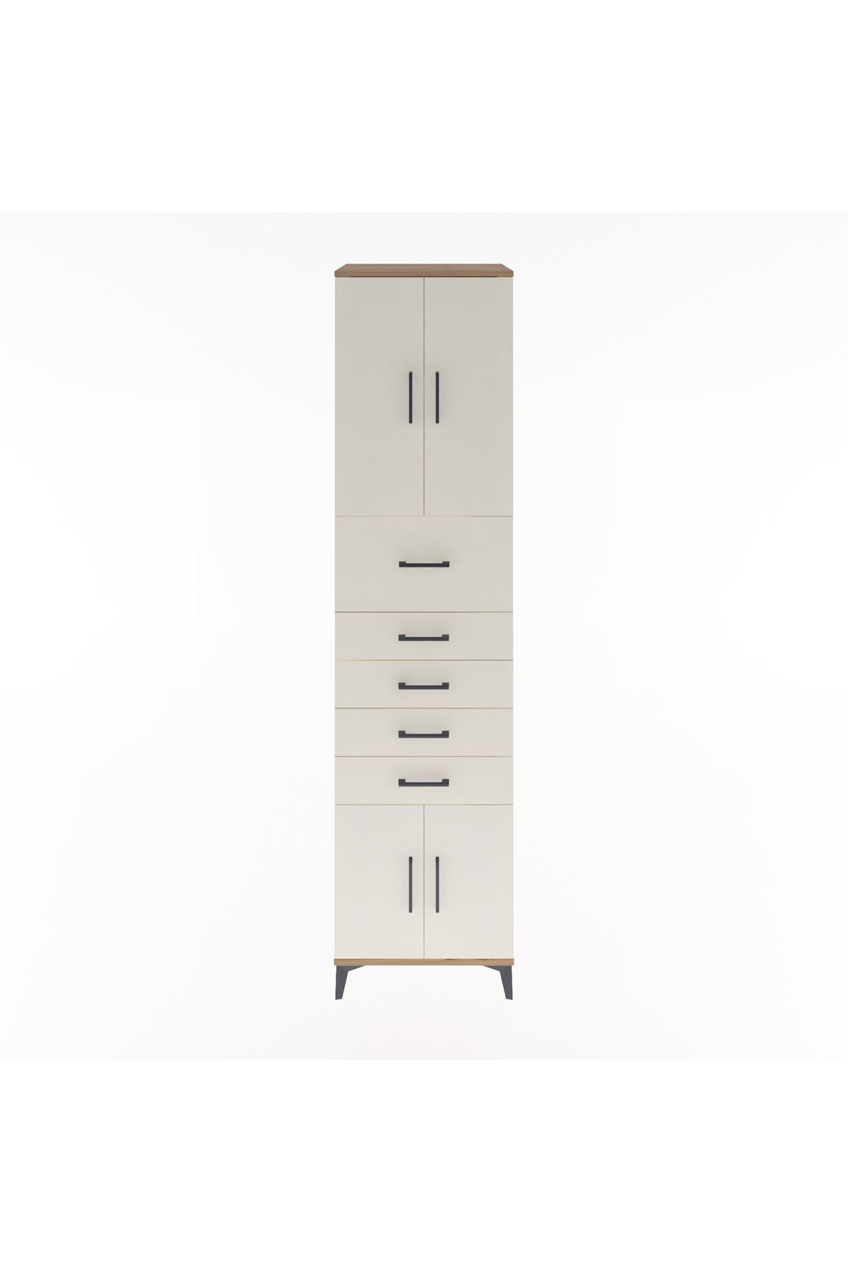 Hyperion Dolap 2 Raflı 5 Çekmeceli 4 Kapaklı 60x44x243 - S65M040V7B
