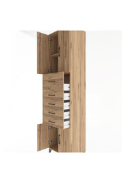 Hyperion Dolap 2 Raflı 5 Çekmeceli 4 Kapaklı 60x44x243 - S65M040V9B
