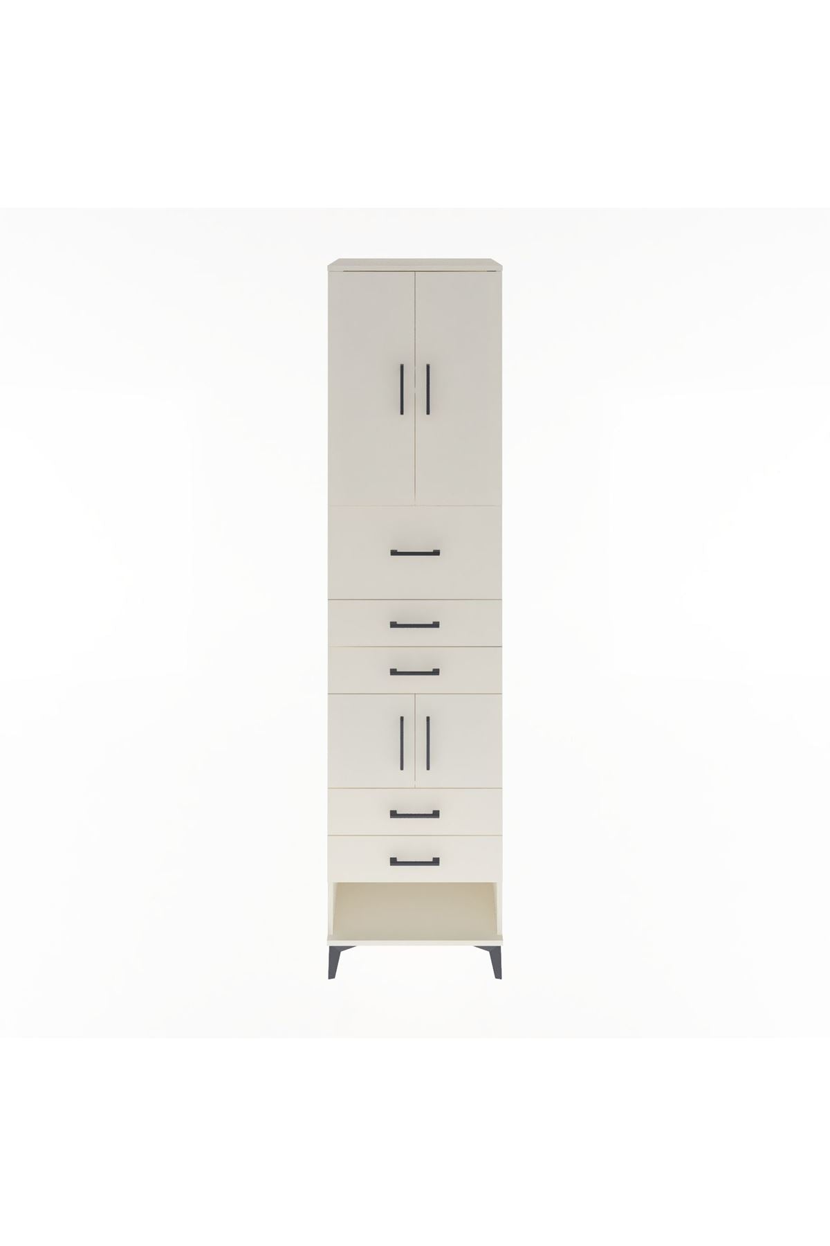 Hyperion Dolap 3 Raflı 5 Çekmeceli 4 Kapaklı 60x44x243 - S65M041V1B