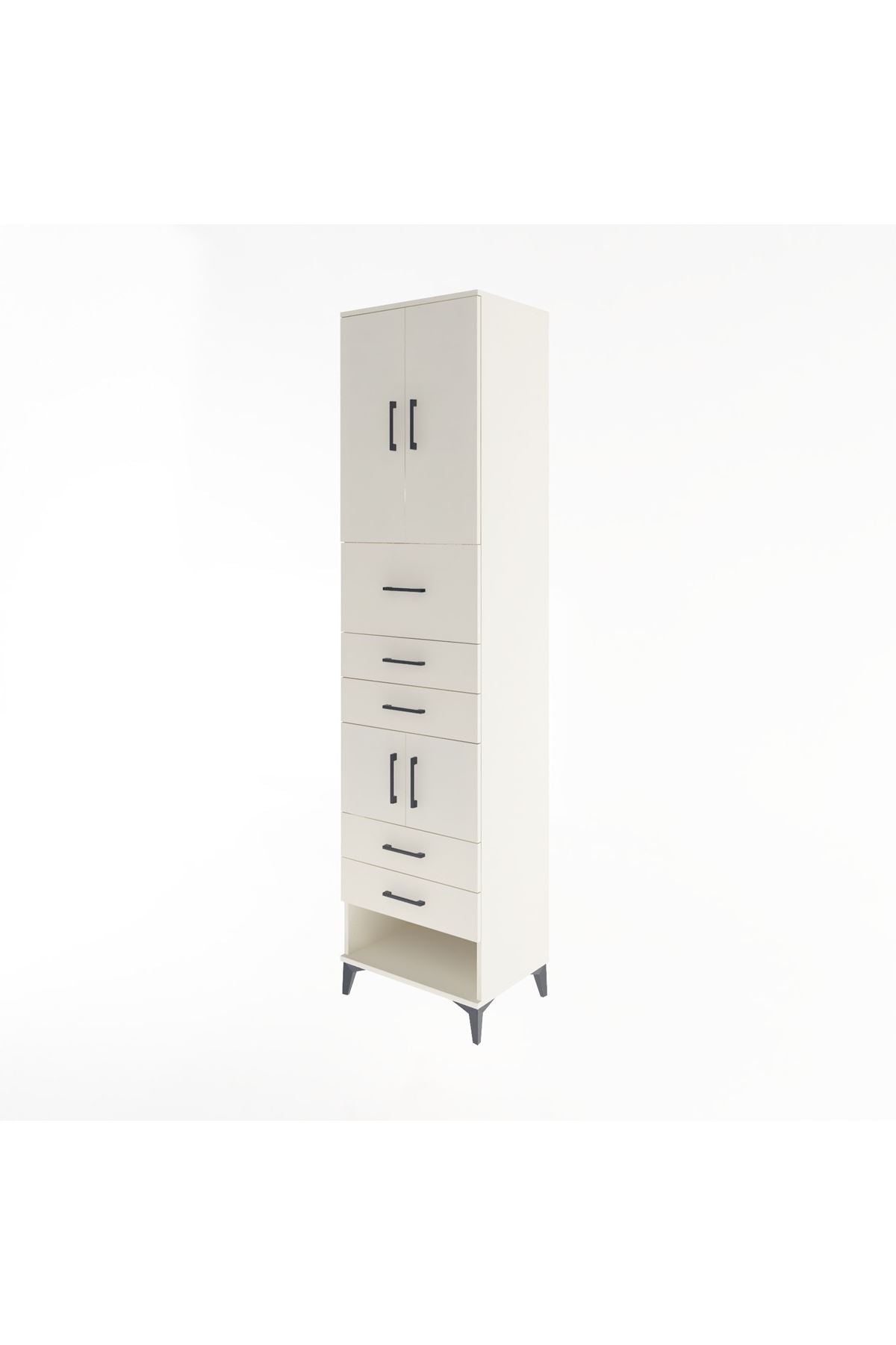 Hyperion Dolap 3 Raflı 5 Çekmeceli 4 Kapaklı 60x44x243 - S65M041V1B
