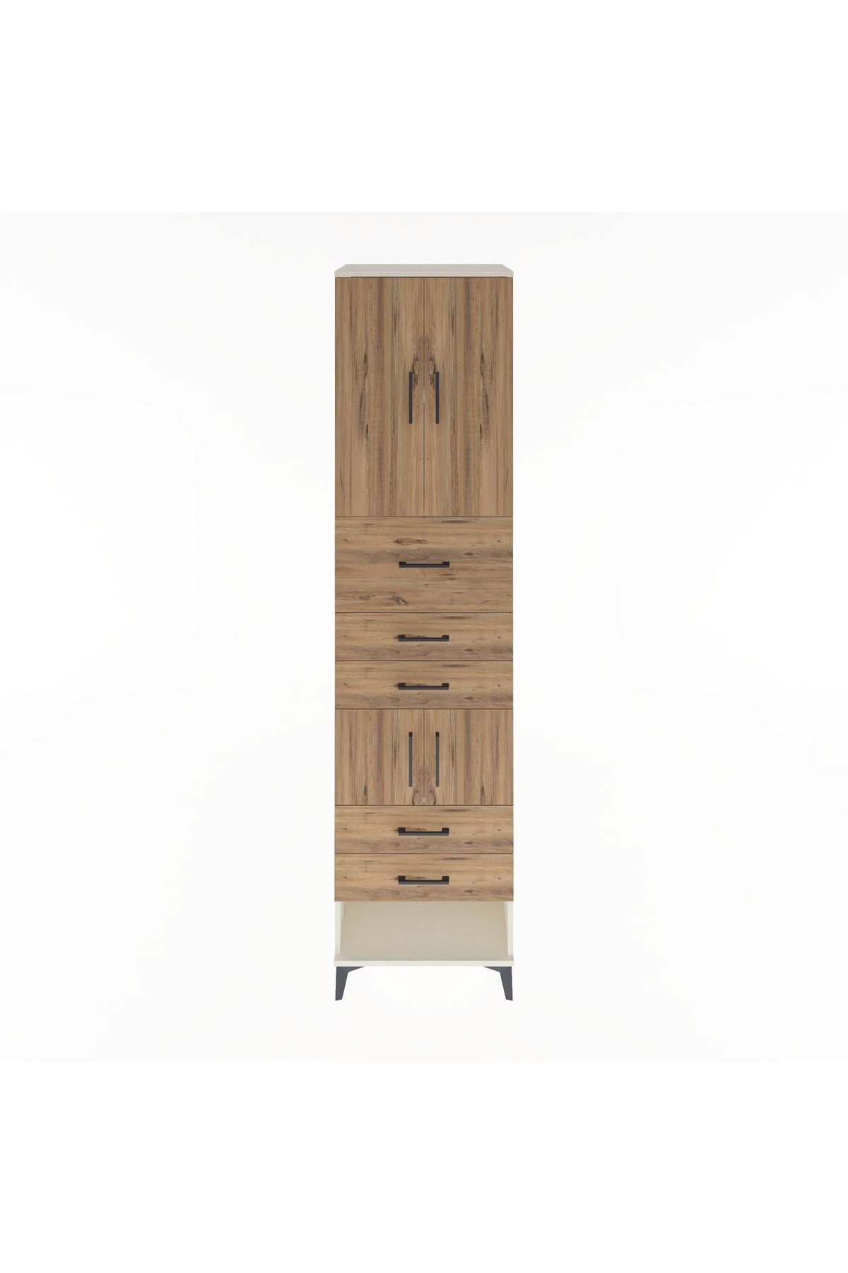 Hyperion Dolap 3 Raflı 5 Çekmeceli 4 Kapaklı 60x44x243 - S65M041V3B