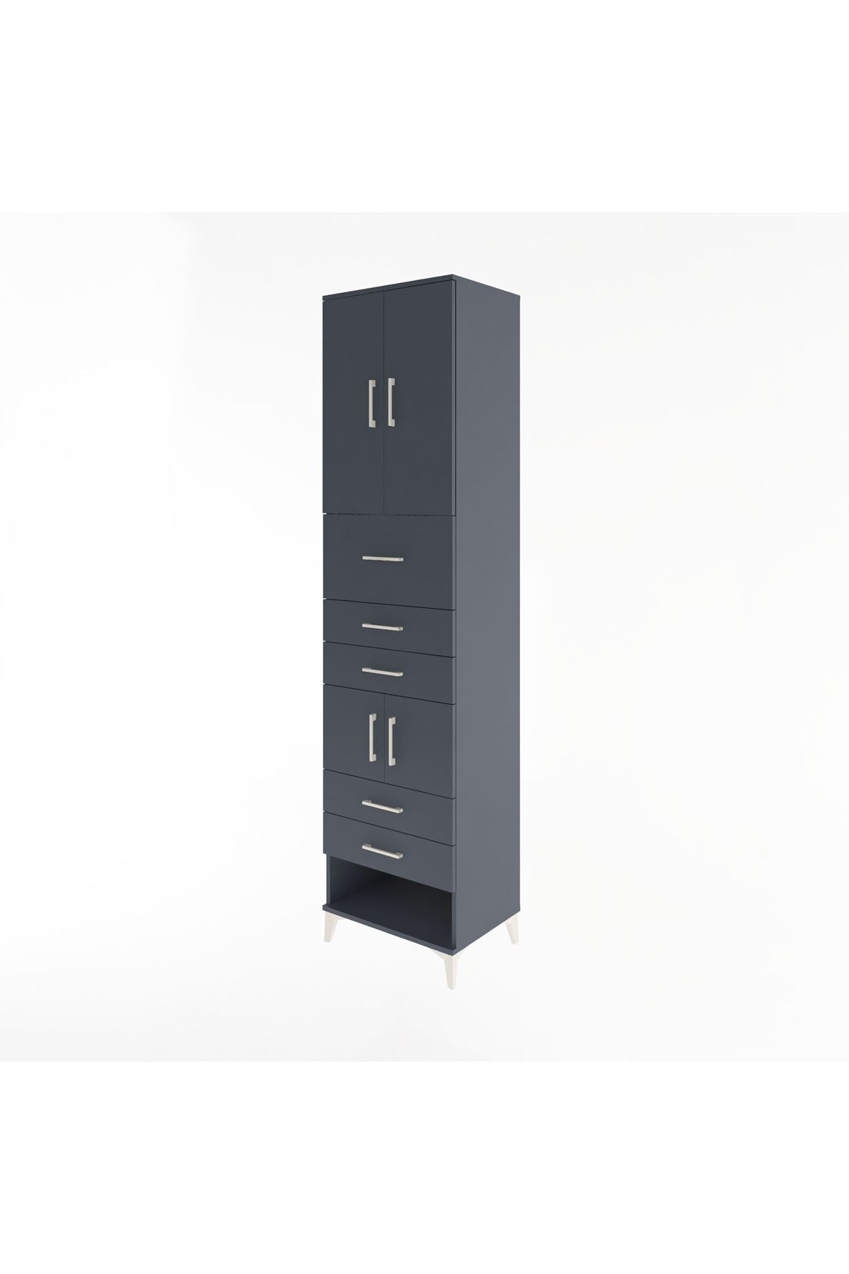 Hyperion Dolap 3 Raflı 5 Çekmeceli 4 Kapaklı 60x44x243 - S65M041V5B