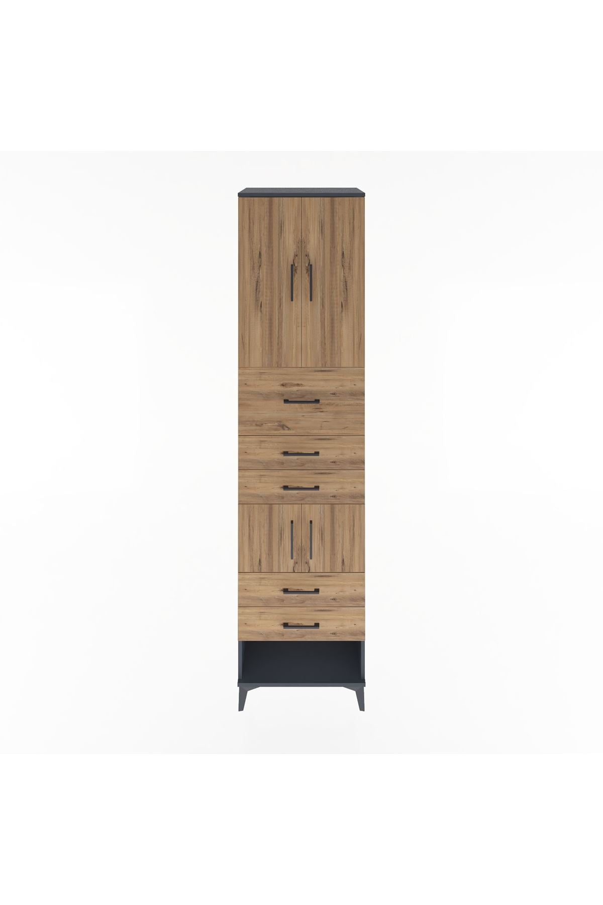 Hyperion Dolap 3 Raflı 5 Çekmeceli 4 Kapaklı 60x44x243 - S65M041V6B