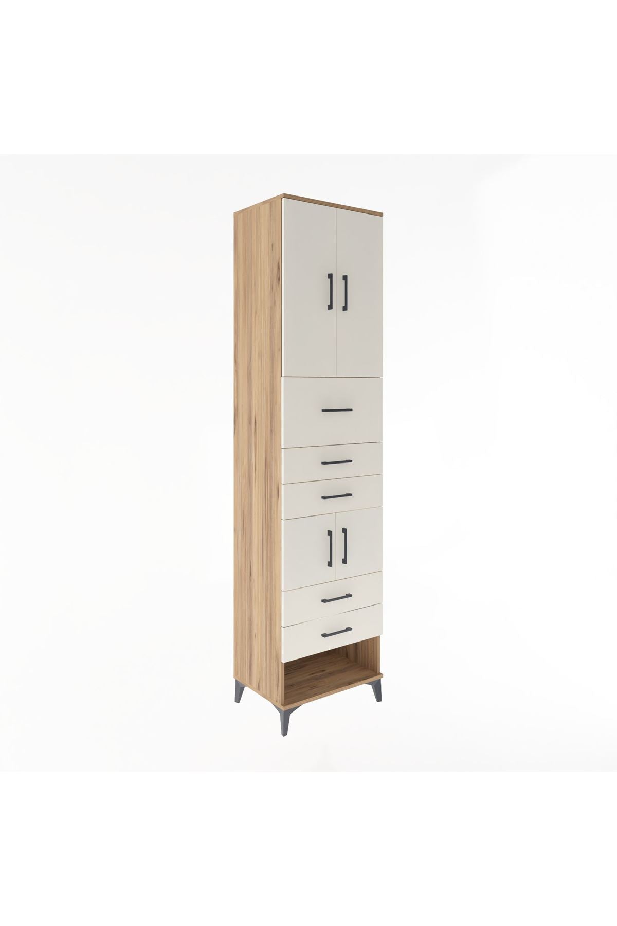 Hyperion Dolap 3 Raflı 5 Çekmeceli 4 Kapaklı 60x44x243 - S65M041V7B