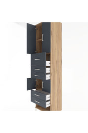 Hyperion Dolap 3 Raflı 5 Çekmeceli 4 Kapaklı 60x44x243 - S65M041V8B