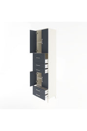 Hyperion Dolap 4 Raflı 5 Çekmeceli 4 Kapaklı 60x44x243 - S65M042V2B