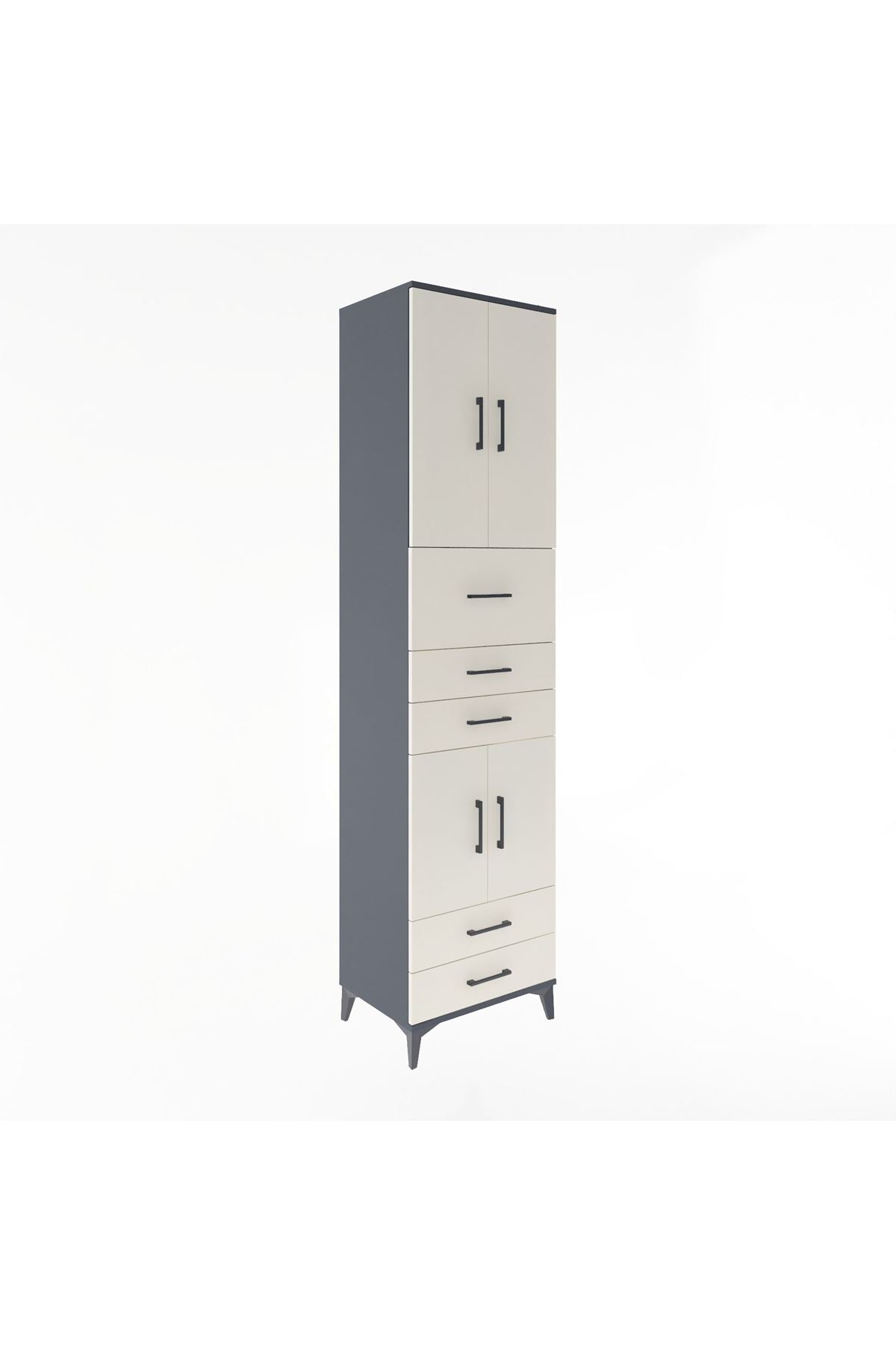 Hyperion Dolap 4 Raflı 5 Çekmeceli 4 Kapaklı 60x44x243 - S65M042V4B