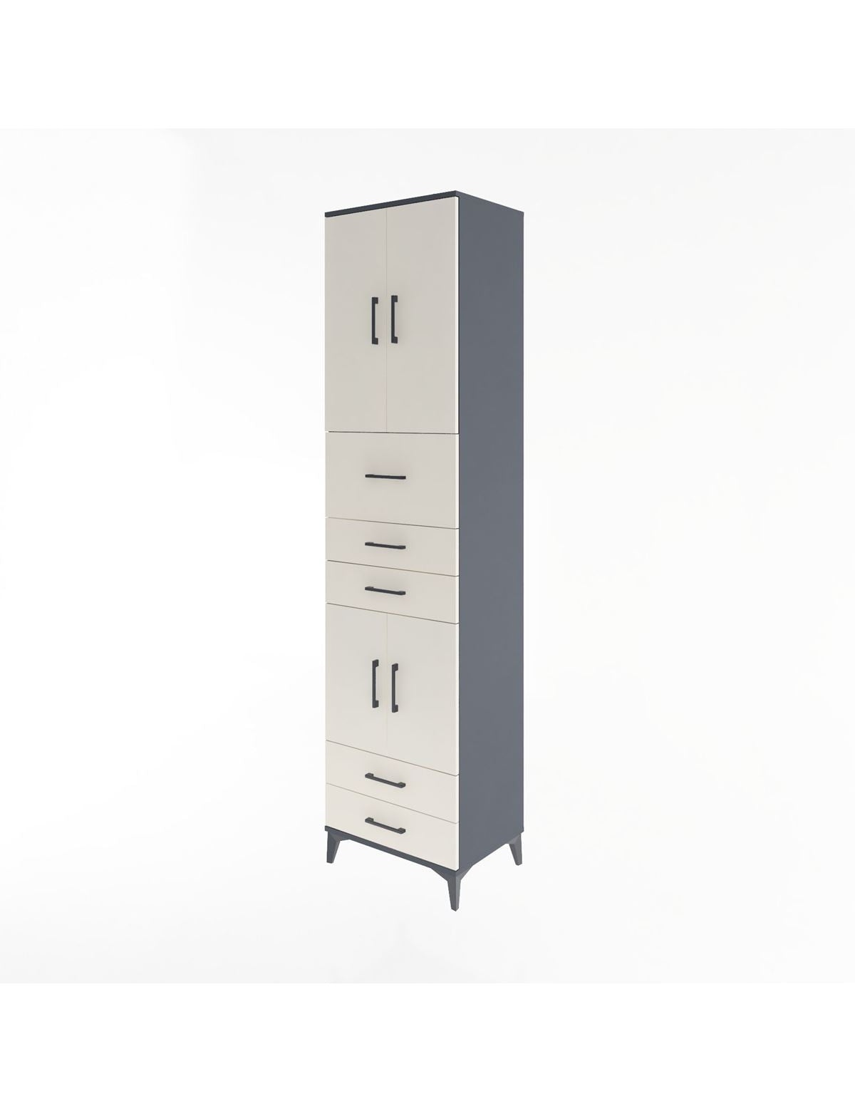 Hyperion Dolap 4 Raflı 5 Çekmeceli 4 Kapaklı 60x44x243 - S65M042V4B