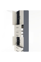 Hyperion Dolap 4 Raflı 5 Çekmeceli 4 Kapaklı 60x44x243 - S65M042V4B