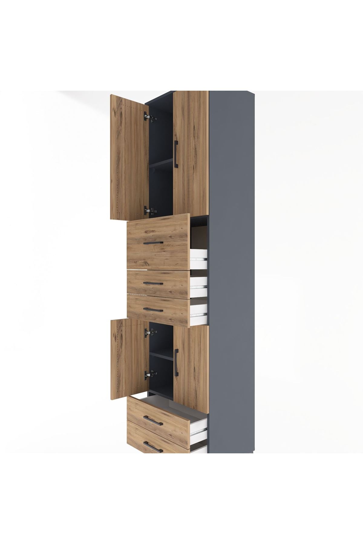 Hyperion Dolap 4 Raflı 5 Çekmeceli 4 Kapaklı 60x44x243 - S65M042V6B