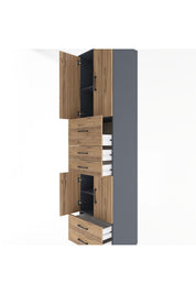 Hyperion Dolap 4 Raflı 5 Çekmeceli 4 Kapaklı 60x44x243 - S65M042V6B