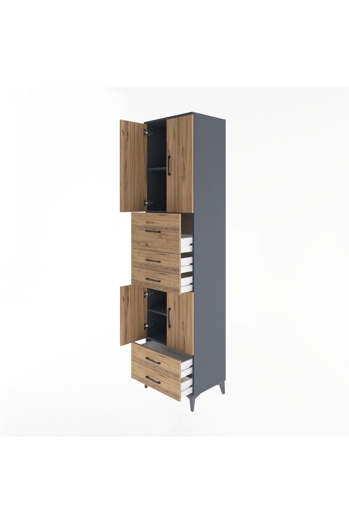Hyperion Dolap 4 Raflı 5 Çekmeceli 4 Kapaklı 60x44x243 - S65M042V6B