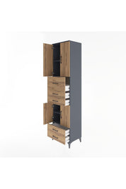 Hyperion Dolap 4 Raflı 5 Çekmeceli 4 Kapaklı 60x44x243 - S65M042V6B