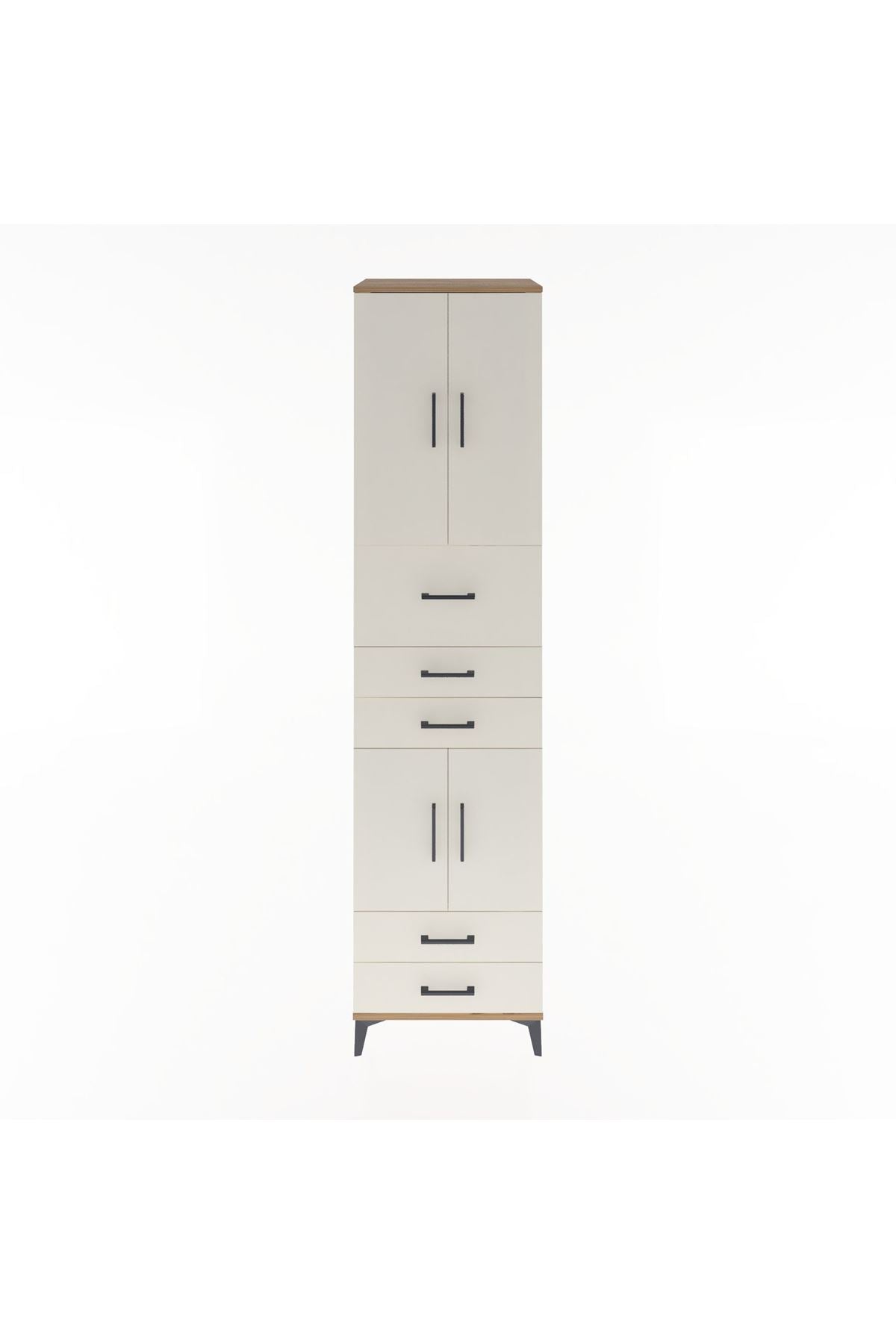Hyperion Dolap 4 Raflı 5 Çekmeceli 4 Kapaklı 60x44x243 - S65M042V7B