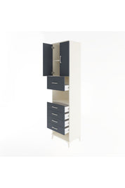 Hyperion Dolap 3 Raflı 5 Çekmeceli 2 Kapaklı 60x44x243 - S65M043V2B