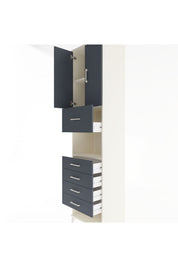 Hyperion Dolap 3 Raflı 5 Çekmeceli 2 Kapaklı 60x44x243 - S65M043V2B