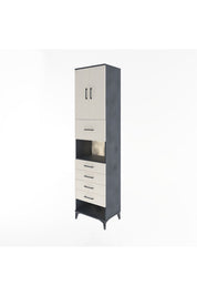 Hyperion Dolap 3 Raflı 5 Çekmeceli 2 Kapaklı 60x44x243 - S65M043V4B