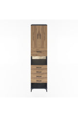 Hyperion Dolap 3 Raflı 5 Çekmeceli 2 Kapaklı 60x44x243