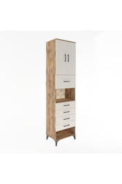 Hyperion Dolap 3 Raflı 5 Çekmeceli 2 Kapaklı 60x44x243 - S65M043V7B