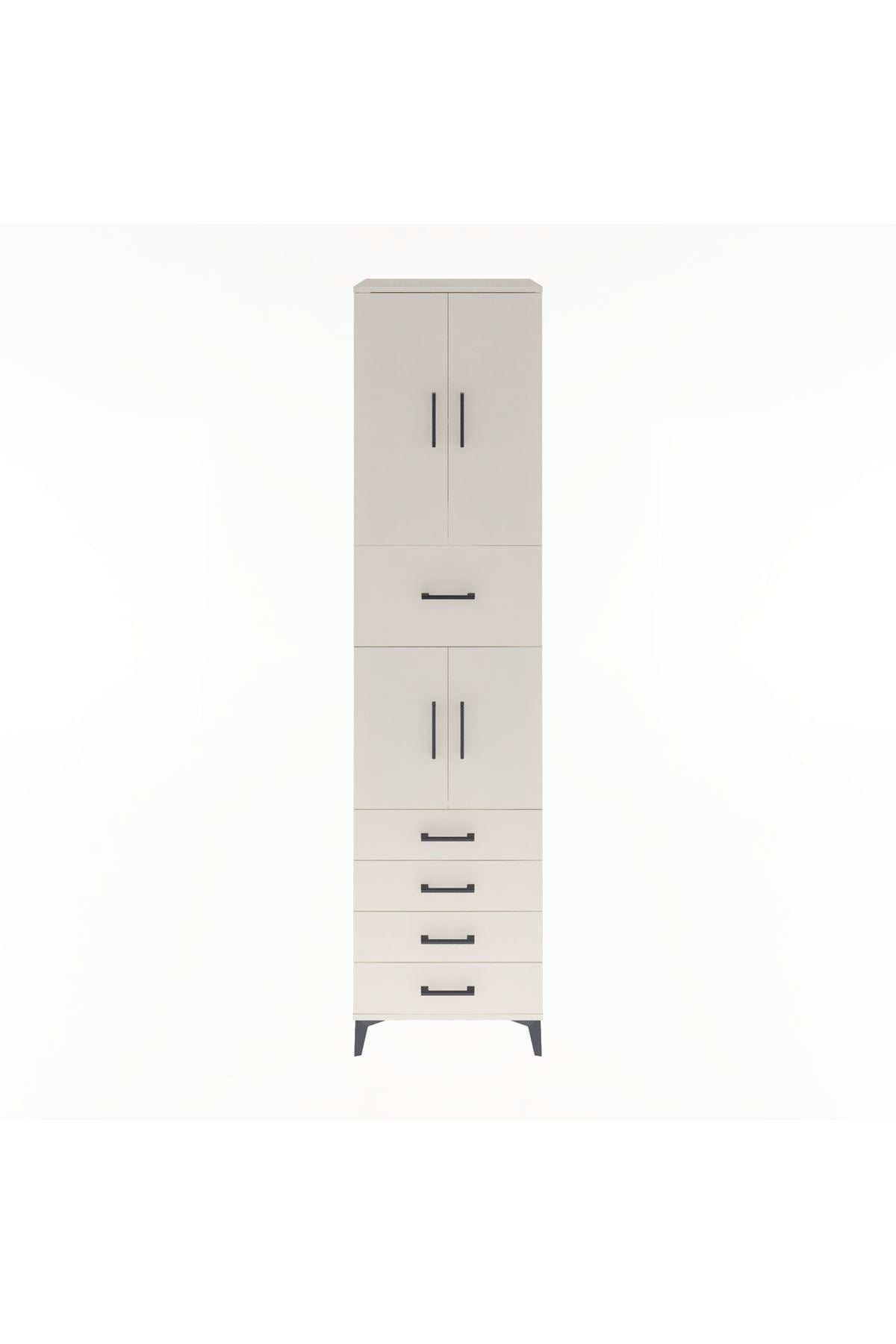 Hyperion Dolap 3 Raflı 5 Çekmeceli 4 Kapaklı 60x44x243 - S65M044V1B