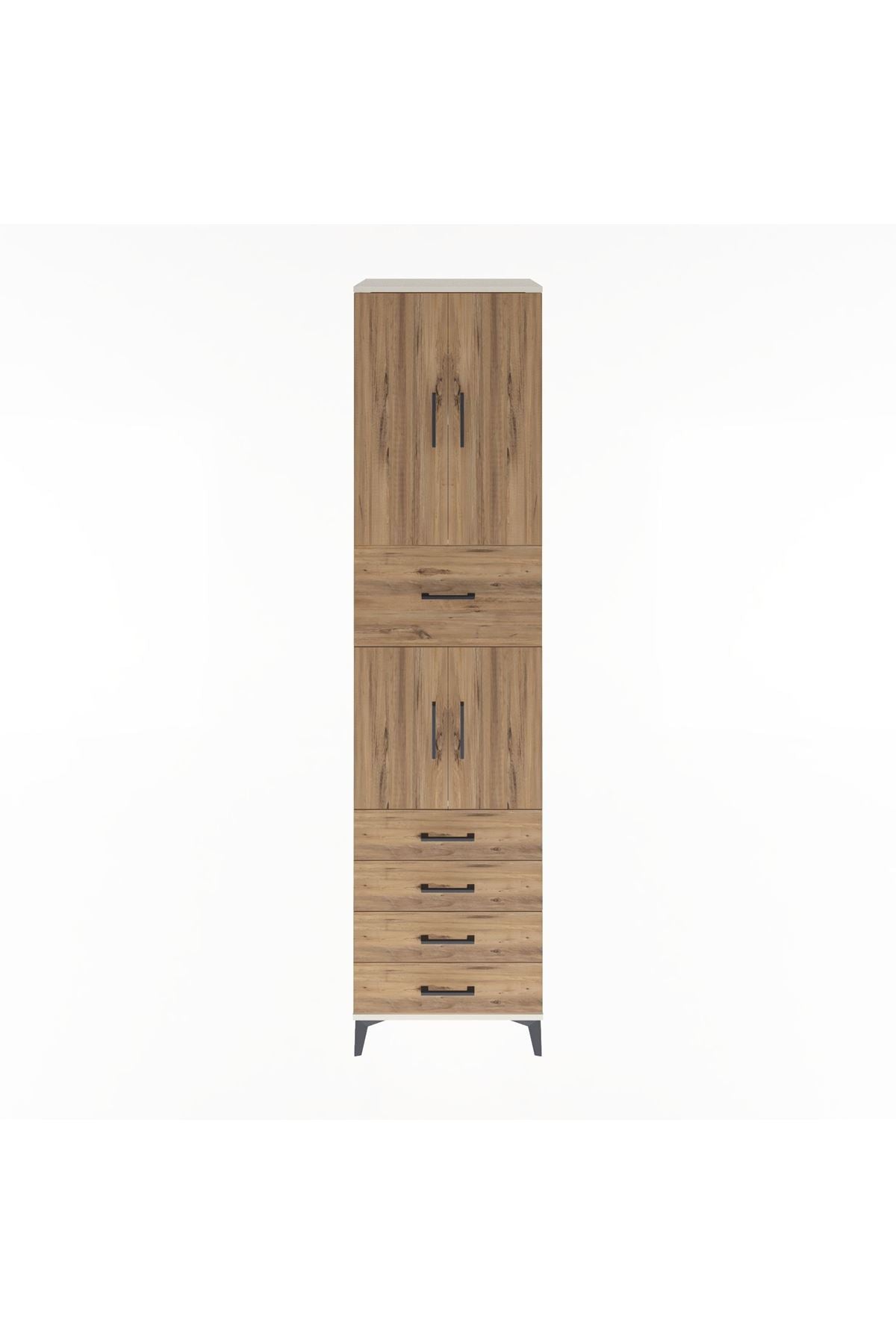 Hyperion Dolap 3 Raflı 5 Çekmeceli 4 Kapaklı 60x44x243 - S65M044V3B