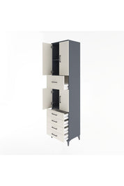 Hyperion Dolap 3 Raflı 5 Çekmeceli 4 Kapaklı 60x44x243 - S65M044V4B