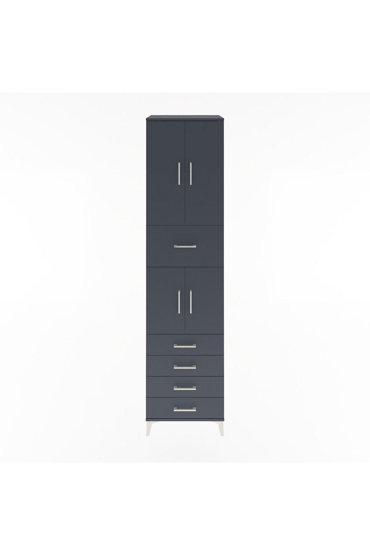 Hyperion Dolap 3 Raflı 5 Çekmeceli 4 Kapaklı 60x44x243 - S65M044V5B