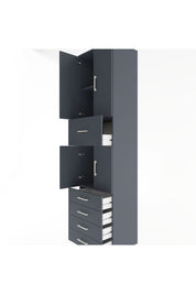 Hyperion Dolap 3 Raflı 5 Çekmeceli 4 Kapaklı 60x44x243 - S65M044V5B
