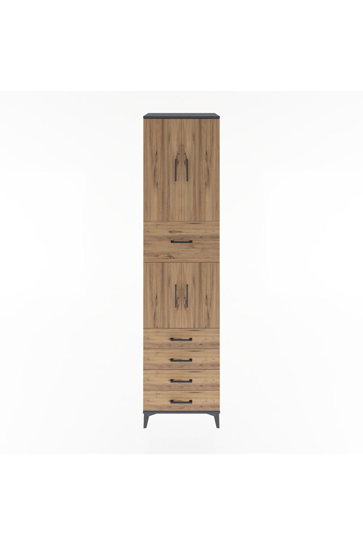 Hyperion Dolap 3 Raflı 5 Çekmeceli 4 Kapaklı 60x44x243 - S65M044V6B