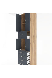 Hyperion Dolap 3 Raflı 5 Çekmeceli 4 Kapaklı 60x44x243 - S65M044V8B
