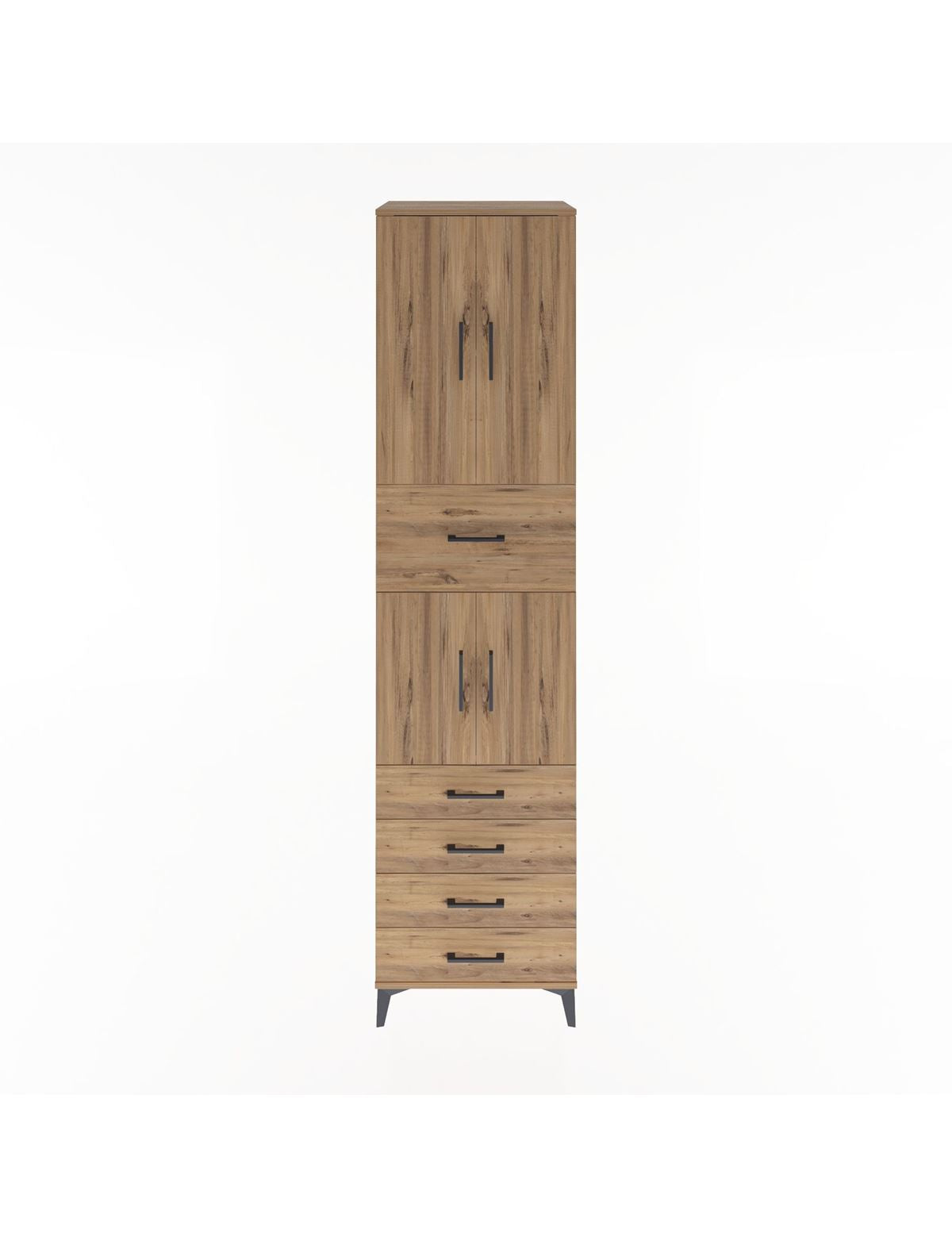 Hyperion Dolap 3 Raflı 5 Çekmeceli 4 Kapaklı 60x44x243 - S65M044V9B