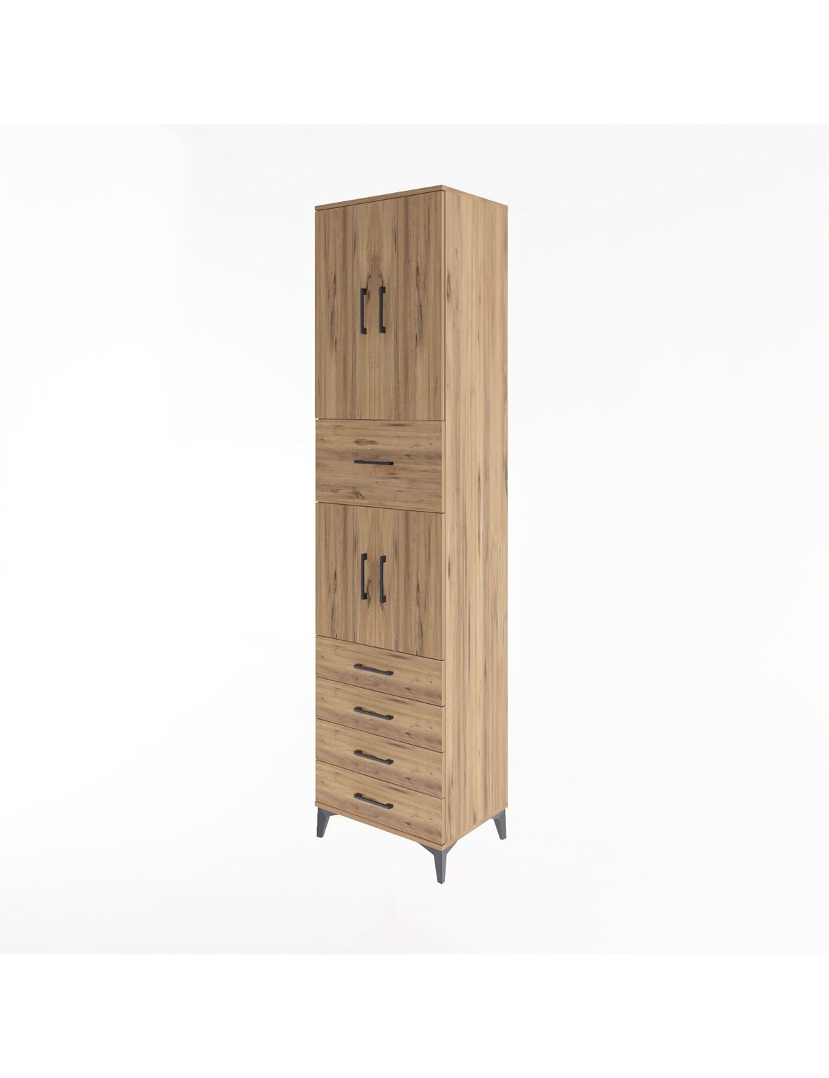 Hyperion Dolap 3 Raflı 5 Çekmeceli 4 Kapaklı 60x44x243 - S65M044V9B