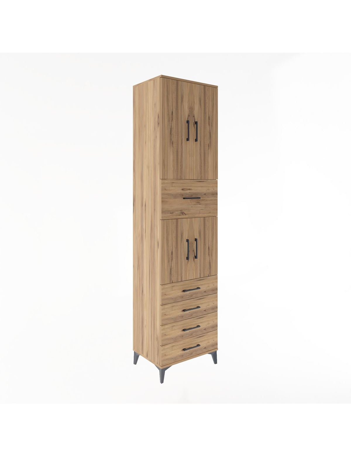 Hyperion Dolap 3 Raflı 5 Çekmeceli 4 Kapaklı 60x44x243 - S65M044V9B