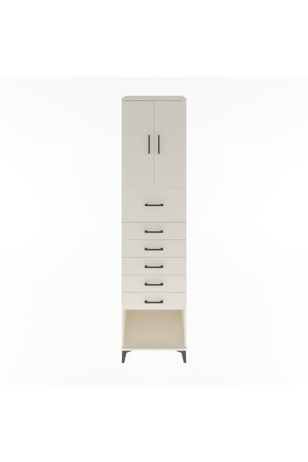 Hyperion Dolap 2 Raflı 6 Çekmeceli 2 Kapaklı 60x44x243 - S65M045V1B