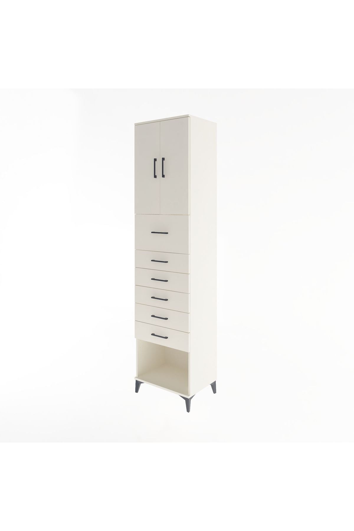 Hyperion Dolap 2 Raflı 6 Çekmeceli 2 Kapaklı 60x44x243 - S65M045V1B