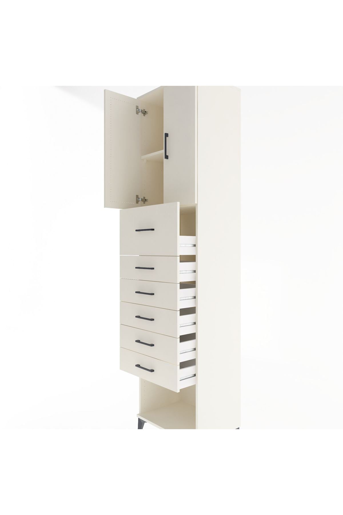Hyperion Dolap 2 Raflı 6 Çekmeceli 2 Kapaklı 60x44x243 - S65M045V1B