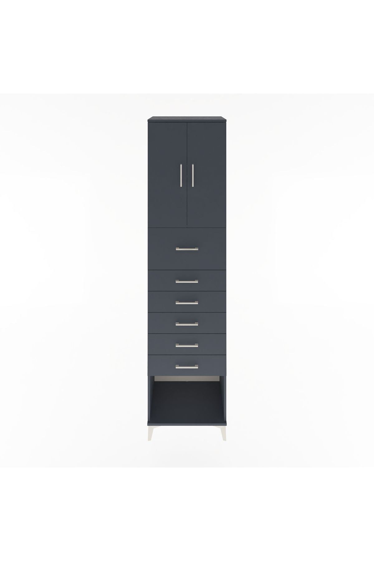 Hyperion Dolap 2 Raflı 6 Çekmeceli 2 Kapaklı 60x44x243 - S65M045V5B