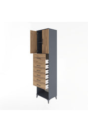 Hyperion Dolap 2 Raflı 6 Çekmeceli 2 Kapaklı 60x44x243 - S65M045V6B