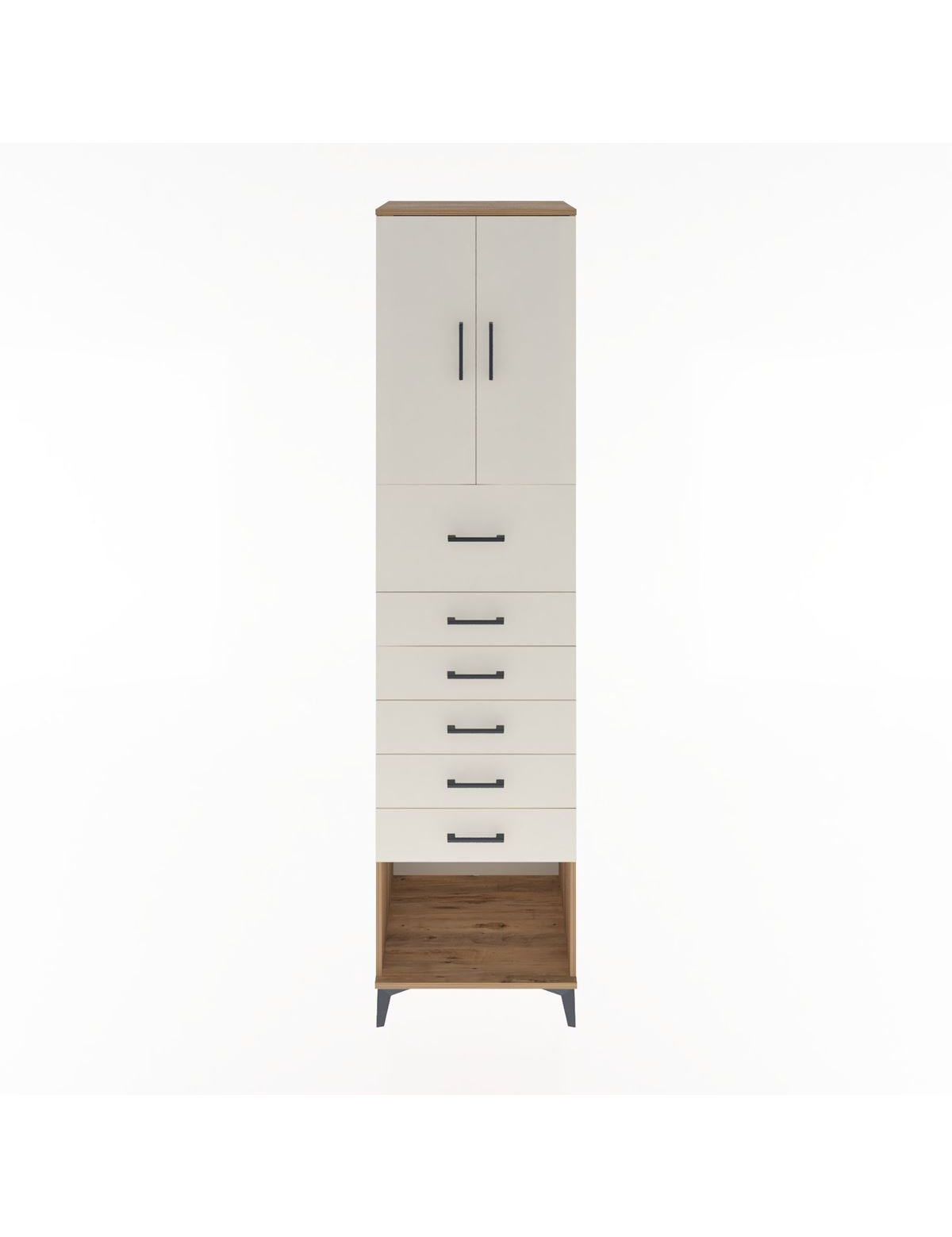 Hyperion Dolap 2 Raflı 6 Çekmeceli 2 Kapaklı 60x44x243 - S65M045V7B