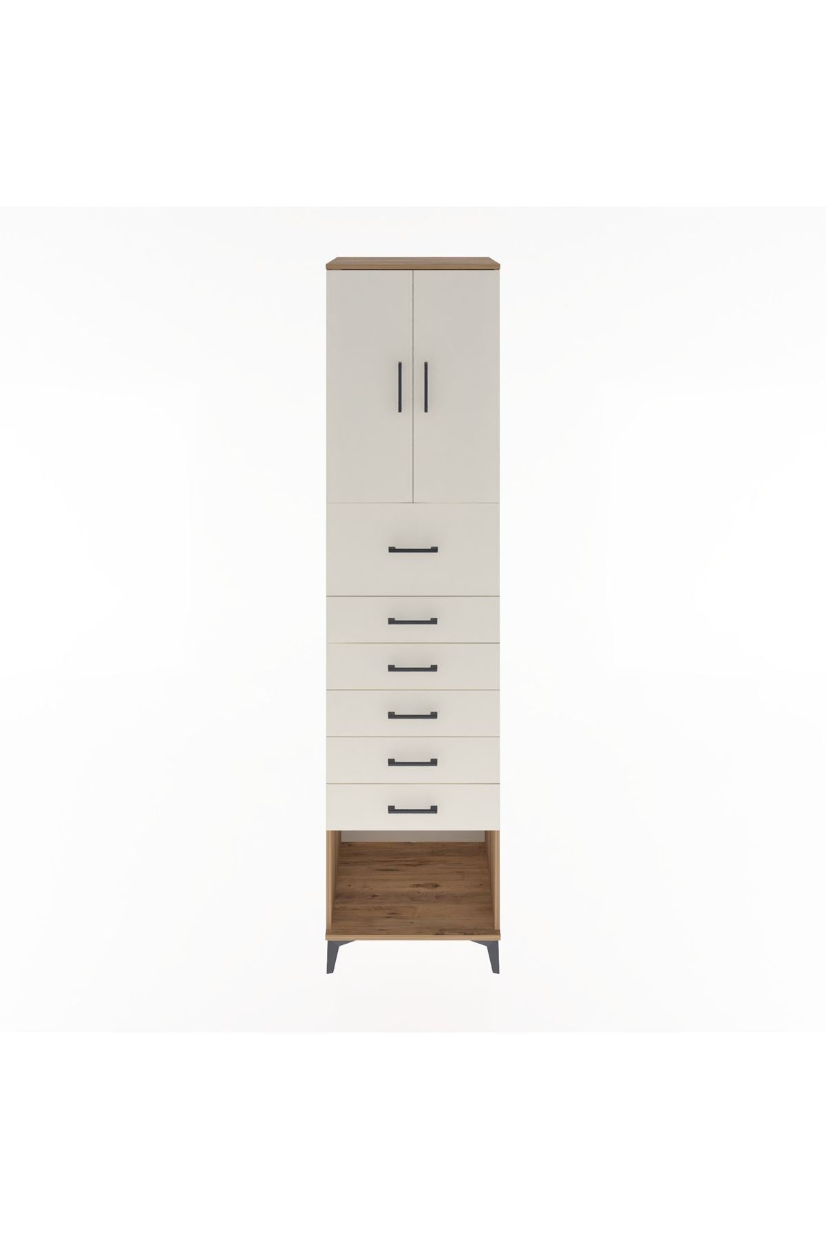Hyperion Dolap 2 Raflı 6 Çekmeceli 2 Kapaklı 60x44x243 - S65M045V7B