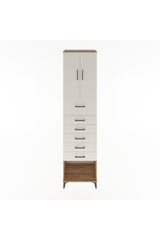 Hyperion Dolap 2 Raflı 6 Çekmeceli 2 Kapaklı 60x44x243