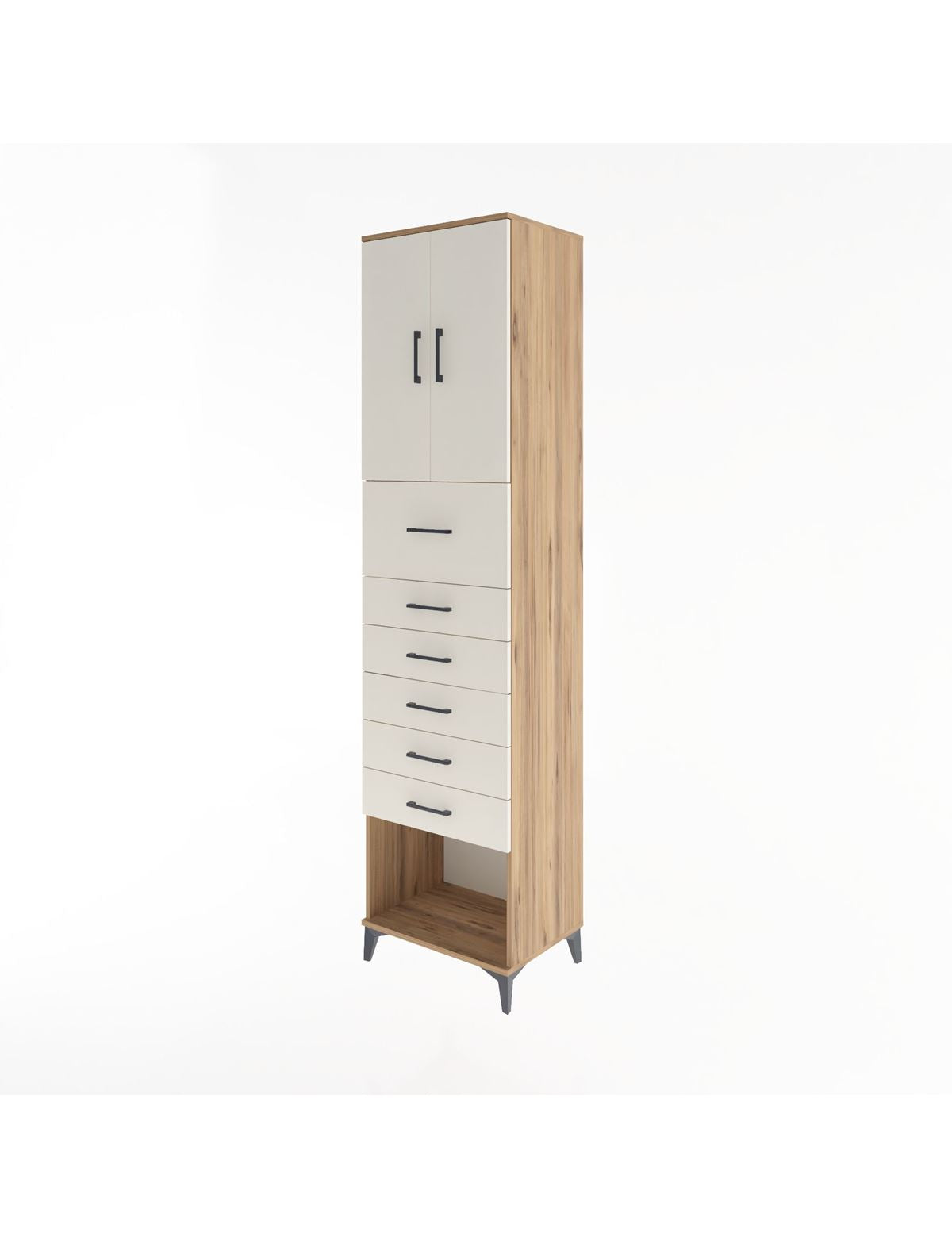 Hyperion Dolap 2 Raflı 6 Çekmeceli 2 Kapaklı 60x44x243 - S65M045V7B