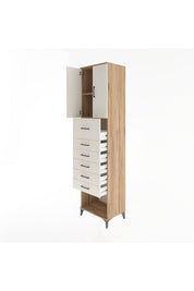 Hyperion Dolap 2 Raflı 6 Çekmeceli 2 Kapaklı 60x44x243 - S65M045V7B
