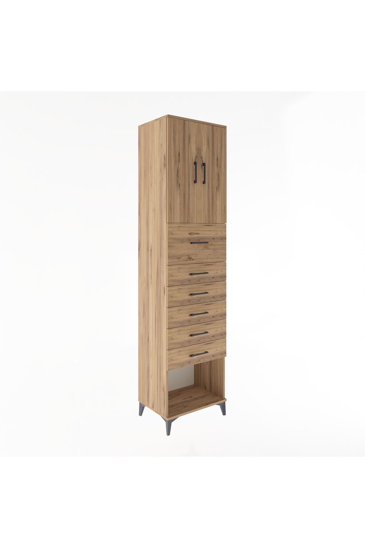Hyperion Dolap 2 Raflı 6 Çekmeceli 2 Kapaklı 60x44x243 - S65M045V9B