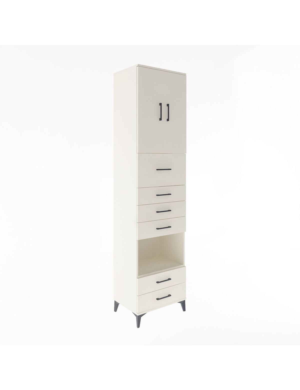 Hyperion Dolap 3 Raflı 6 Çekmeceli 2 Kapaklı 60x44x243 - S65M046V1B