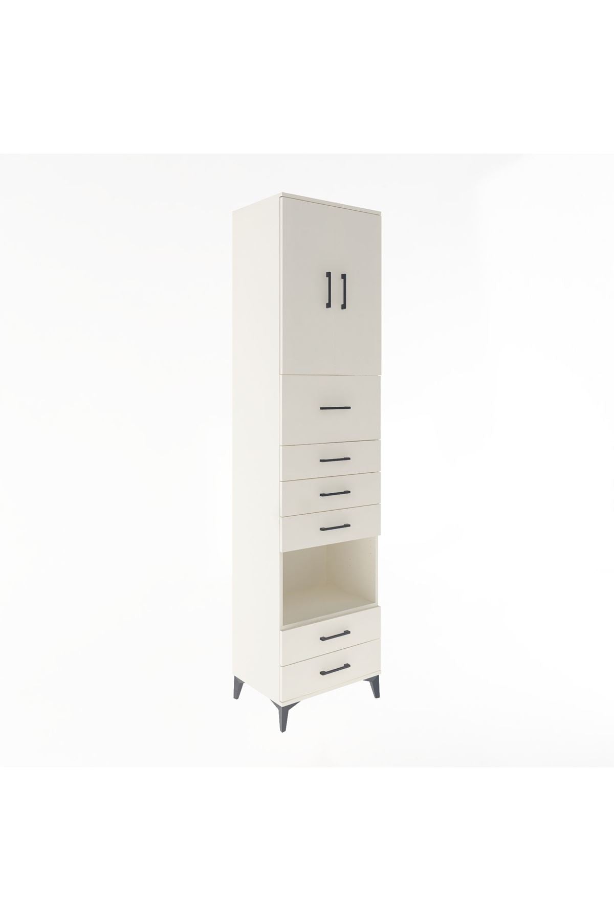 Hyperion Dolap 3 Raflı 6 Çekmeceli 2 Kapaklı 60x44x243 - S65M046V1B