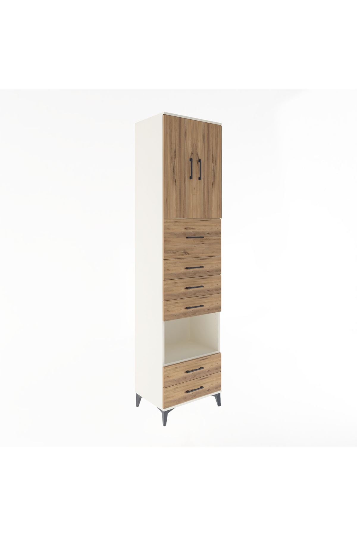 Hyperion Dolap 3 Raflı 6 Çekmeceli 2 Kapaklı 60x44x243 - S65M046V3B